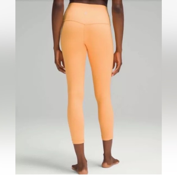 New Lululemon Align high rise ribbed pant 25” Mango Dream. Orange. Size 12 - Picture 5 of 17